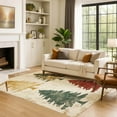 thumbnail image 7 of Addison Rugs Mayfield Premium Machine Washable Transitional Holiday Christmas Tree Ivory Rectangle Rug, 10' x 14', 7 of 7