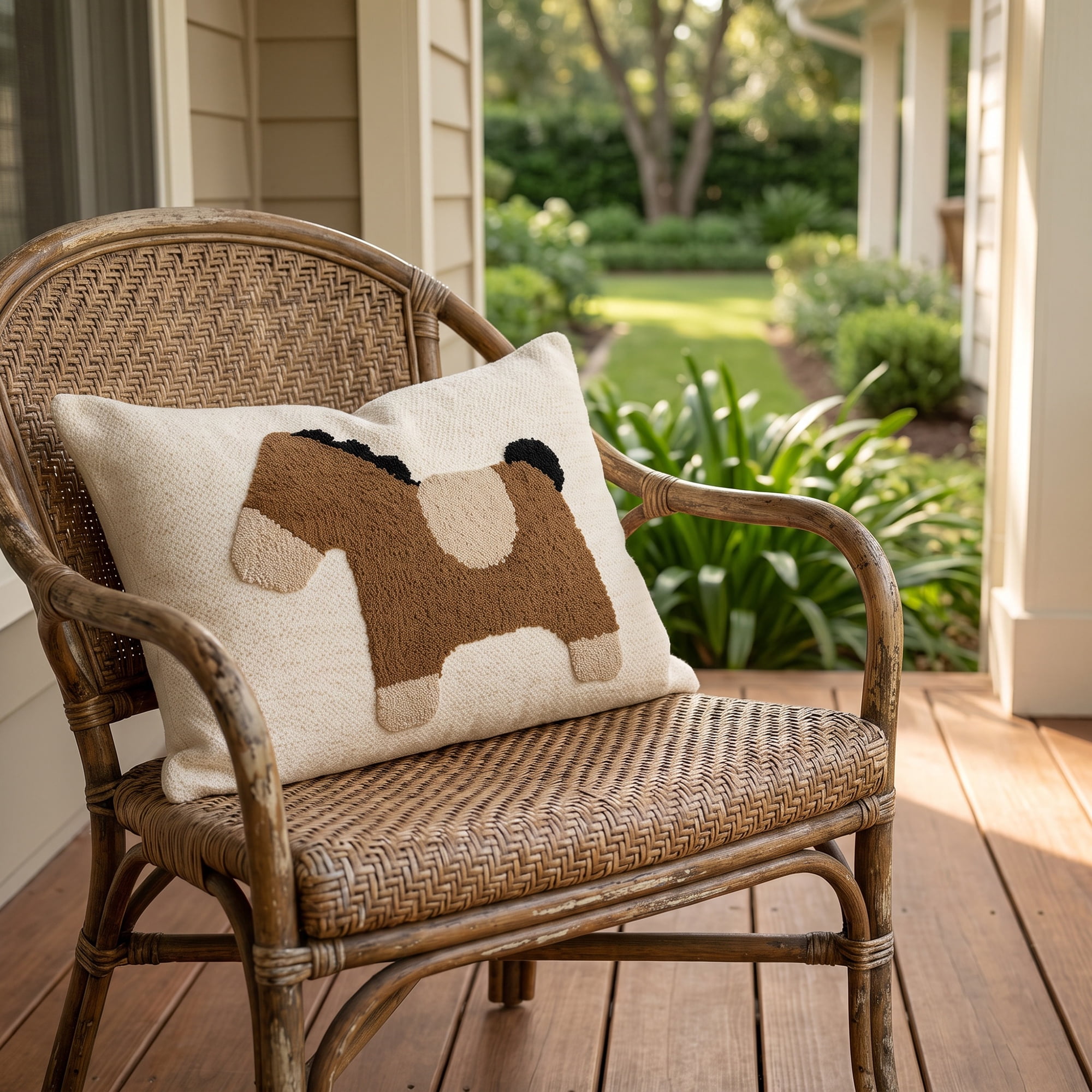 Unique Bargains 3D Tufted Cute Animal Throw Pillow Cushion Cover Brown Horse 20"x12"