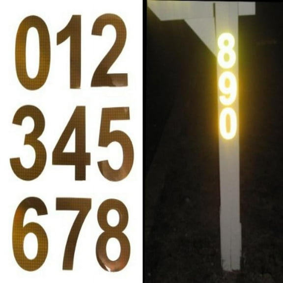 Bright Ideas RA1 Reflective Mailbox Address Numbers - up to 5 numbers
