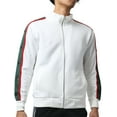 thumbnail image 2 of Ma Croix Mens Track Jacket with Button Sleeve Accents Full Zip Active Slim Fit, 2 of 7