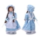 thumbnail image 5 of Muñeca De Casa De Muñecas, Niña De Cerámica Extraíble Multiusos En Azul Con Capucha Y Trenzas, Figuras De Niña De Casa De Muñecas Interesantes Para Casa De Muñecas 1:12, 5 of 7