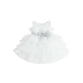thumbnail image 1 of xiaxaixu Robe de Bal Sans Manches pour Filles, Tutu en Tulle avec Nœud, Robe de Princesse Formelle pour Fête d'Anniversaire Ou Mariage, 1 of 9