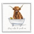 thumbnail image 5 of Stupell Industries Highland Cattle Bathtub Stay Calm Soak On Phrase, 12 x 12, Design by Donna Brooks, 5 of 5