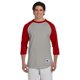 thumbnail image 1 of Camiseta Raglan Adulto OXF GRY/ SCARLET L Campeón T1397, 1 of 1