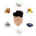 thumbnail image 4 of Foldable Laundry Hamper Bag with Handles Dirty Clothes Basket 12.6" x 11" x 22.7" Cute Animal Print Bows, 4 of 7