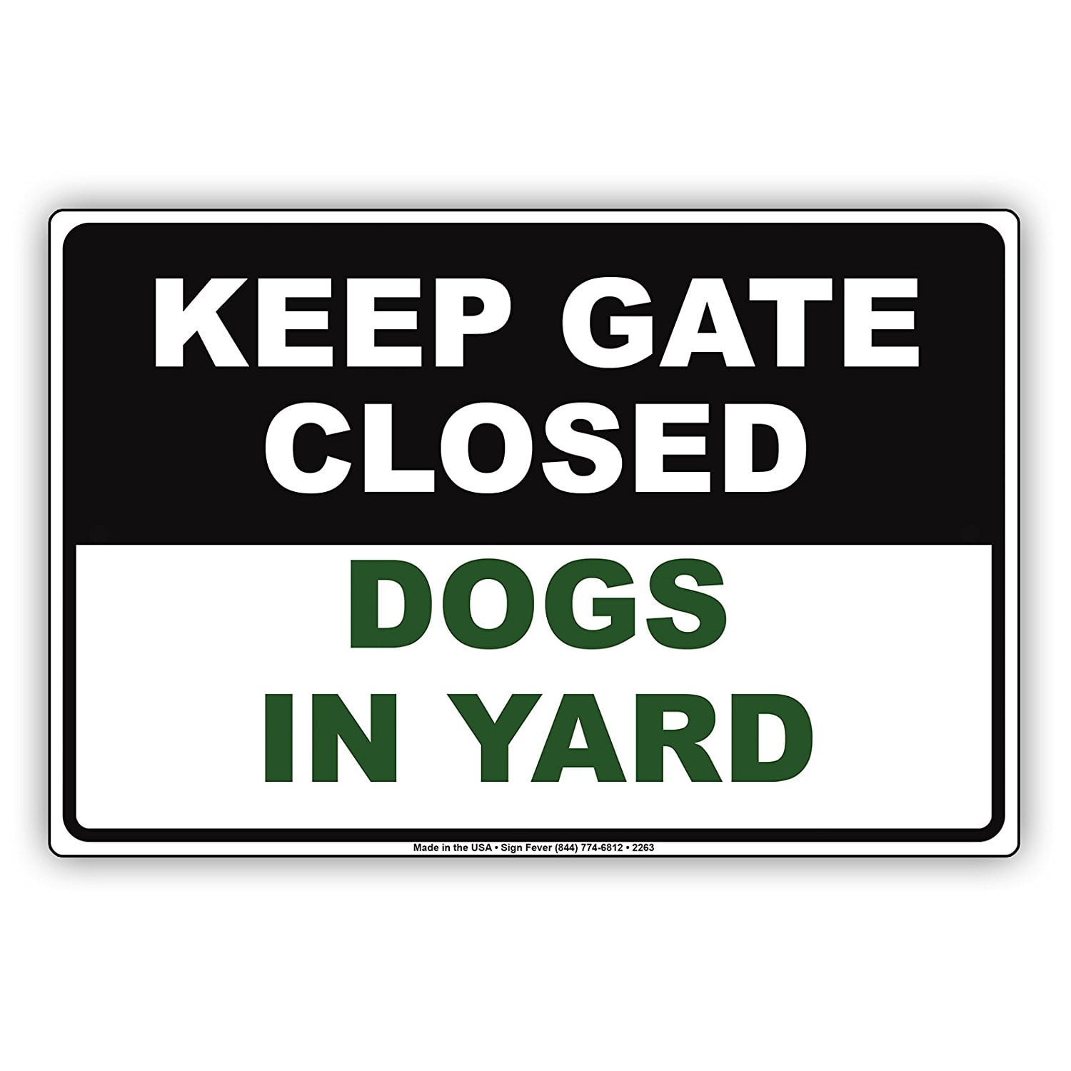 Metal Gate Signs Keep the Gate Closed Thank You multi 24 Fence,Yard Garden 