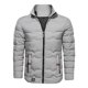 thumbnail image 1 of Chaqueta de plumón Umfun para hombre, abrigo aislante sólido de moda, regalo para otoño e invierno con dos bolsillos, gris L, 1 of 5