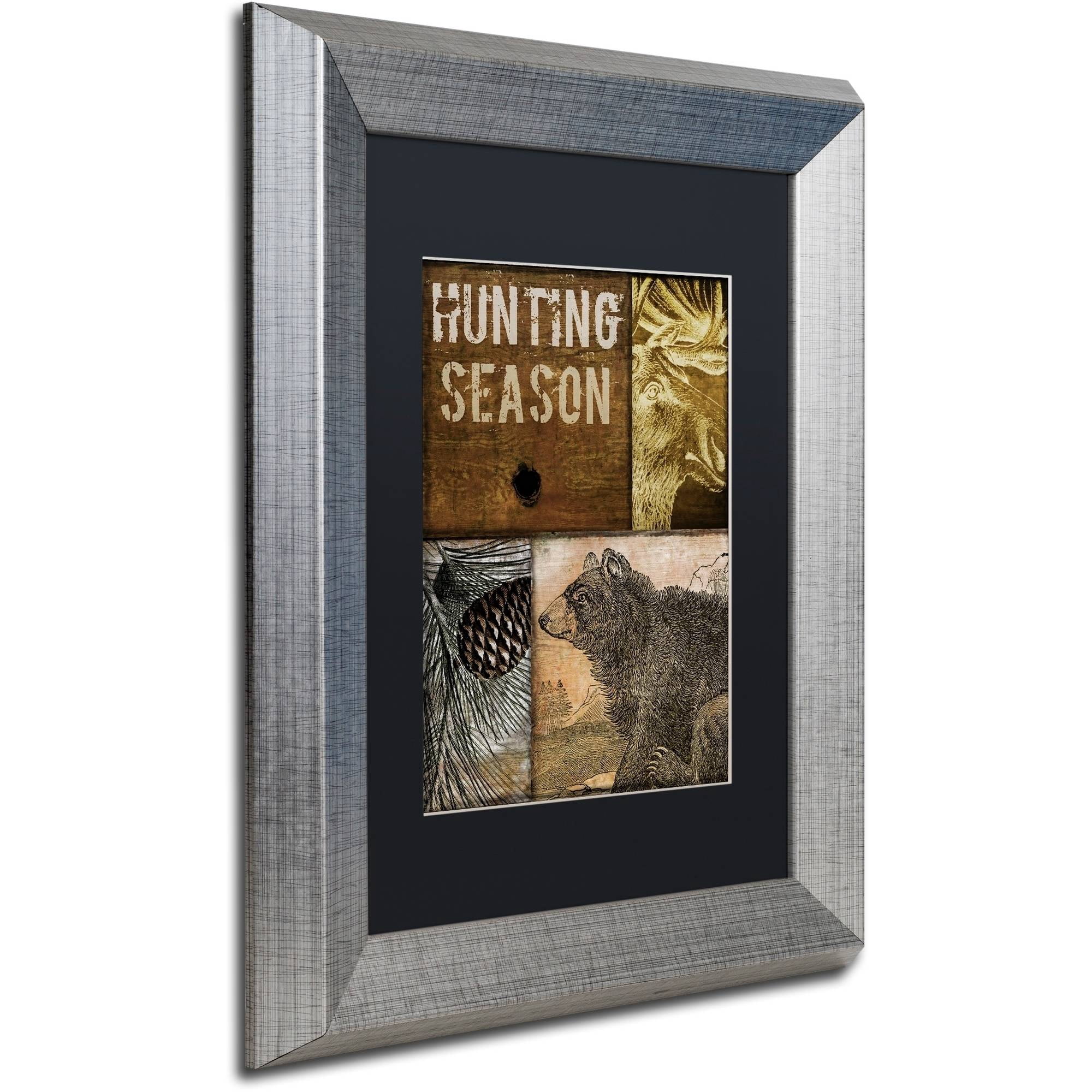 "Hunting Season IV" Canvas Art by Color Bakery Black Matte, Silver Frame