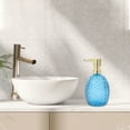 thumbnail image 2 of Unique Bargains 1 Pc Reusable Pineapple-shaped Soap Dispenser 11.84oz Blue Gold Tone, 2 of 6