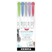 Zebra Mildliner Double-Ended Brush Pen Set, 5-Colors, Cool & Refined