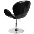 thumbnail image 3 of HERCULES Trestron Series Black Leather Side Reception Chair with Adjustable Height Seat, 3 of 5
