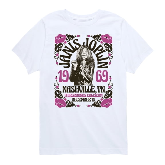 Janis Joplin -  Nashville - Toddler And Youth Short Sleeve Graphic T-Shirt