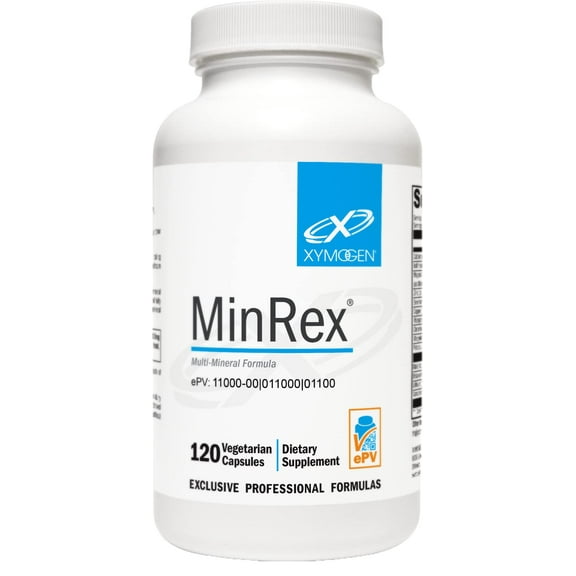 XYMOGEN MinRex Multi-Mineral Supplements - with Iodine, Selenium and Potasium to Support Mineral Repletion   Sports Nutrition (120 Soy, Gluten and Dairy-Free Capsules)