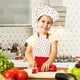 thumbnail image 3 of Juego de delantal y gorro de chef para niños, lindos delantales para hornear para niños con correa ajustable para el cuello y bolsillos para niñas, niños, cocinar, hornear, pintar, jardinería Ormromra WMZL-1048-2, 3 of 7