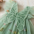 thumbnail image 5 of uublik Girls Party Dresses Size 6M-5T Summer Birthday Party Dress Ruffle Tiered Tulle Princess Prom Dres Green, 5 of 5