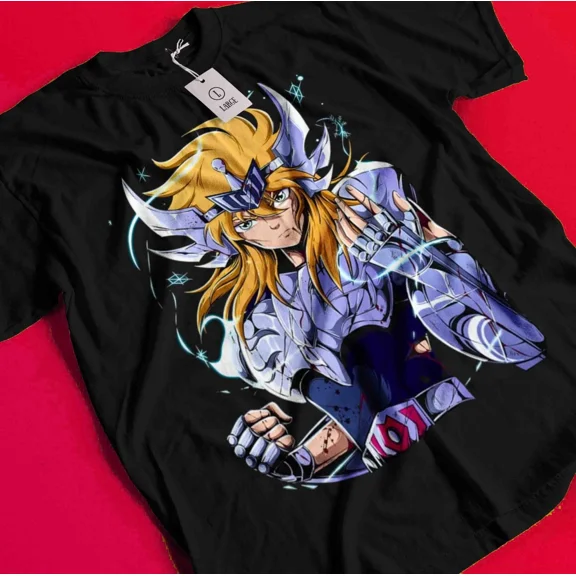 Saint Seiya T-Shirt knights Of the Zodiac Anime Manga Hyoga Top Shun Graphic Tee