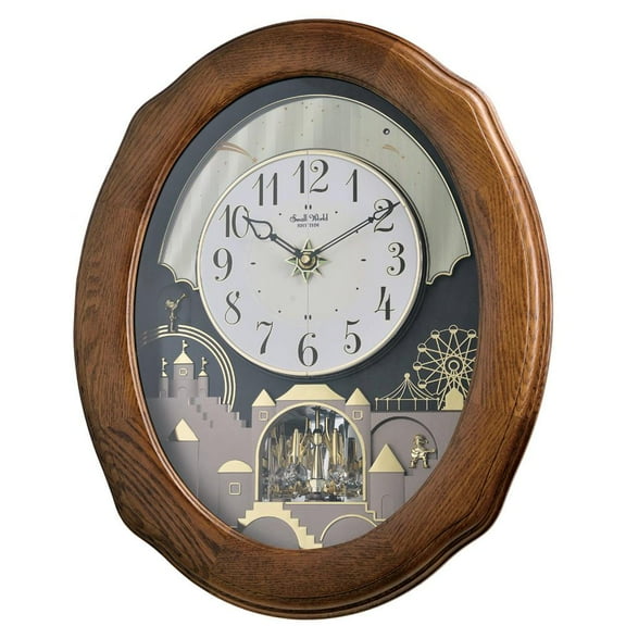 Rhythm Clock 4MH419WU06 20.7 x 16.7 in. Joyful Timecracker Oak Magic Motion Clock