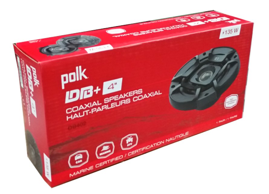 Polk Audio DB402 4 Inch 135W 2 Way Car/Marine ATV Stereo Speakers, Black - image 5 of 5