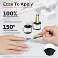 thumbnail image 2 of Modelones Glitter Gel Top Coat, Ultra Fine White Aurora Clear Glitter Gel Polish Glossy Sparkle Finish Long Lasting Soak Off Pearlescent Shimmer Manicure Nail Art Gift for Women Girls, 2 of 8