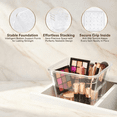 thumbnail image 2 of 25 PCS Clear Plastic Drawer Organizer Set, 4 Sizes Stackable Desk Drawer Divider Organizers and Storage Bins for Makeup Jewelry Utensils Gadgets, Non-Slip Kitchen Bedroom Bathroom Office Vanity Trays, 2 of 8