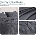 thumbnail image 3 of Queen Comforter Set 7 Pieces - Bed in a Bag Queen for All Season, Pintuck Bedding Comforter Sets with Comforter, Flat Sheet, Fitted Sheet and Pillowcases & Shams, Grey, 3 of 5
