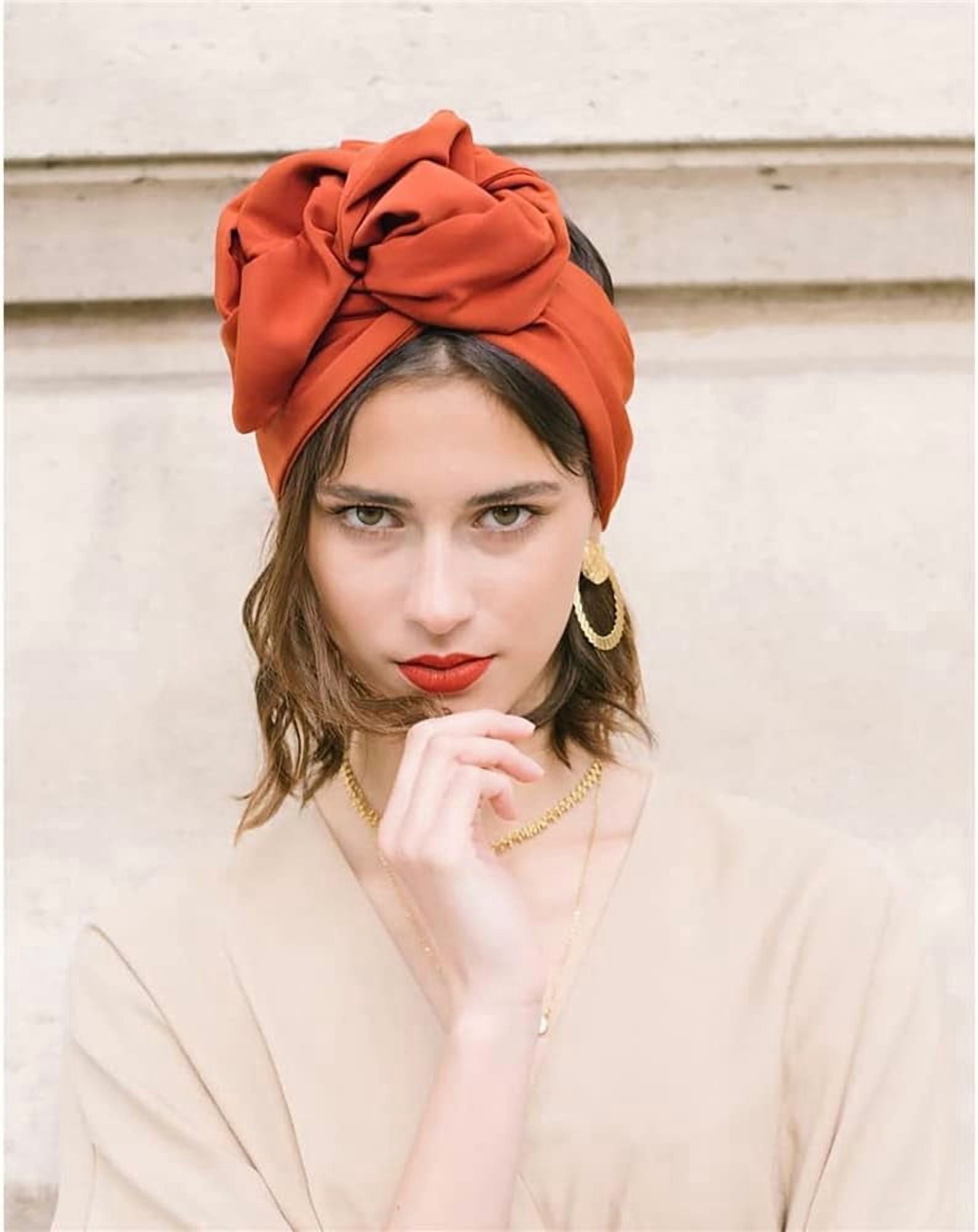 Zhengup 3 pcs Vintage French Female Turban Hat Fashion Bandana Headband Women's Soft Hair Cover Cap Ladies Head Wraps Muslim Headscarf Bonnet