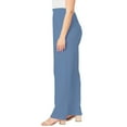 thumbnail image 3 of LGASWYX Women'S Pockets Elastic Waist Straight Solid Color Casual Pants Pants (Sky Blue,M), 3 of 5