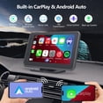 thumbnail image 2 of Gegaibe Estéreo inalámbrico para automóvil con Apple CarPlay/Android Auto, reproductor multimedia portátil con pantalla táctil para automóvil con Bluetooth, cámara de respaldo, navegación, enlace de e, 2 of 5