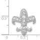 925 Sterling Silver Cubic Zirconia Cz Fleur de Lis Pendentif Pendentif Collier – image 2 sur 6
