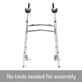 thumbnail image 5 of Medline Upright Folding Walker for Seniors, 5-In Wheels, 300 lb Weight Capacity, Aluminum, Silver, 5 of 6
