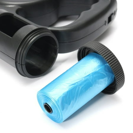 leash retractable dog bag poop dispenser pet bags garbage flashlight 5m lead led lbs breed 15ft duty cats walking heavy