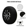 thumbnail image 2 of Yiaed Gnomes Playing in the Garden Print Tire Wheel Cover, Waterproof Spare Tire Cover Fit for Jeep, Truck,Trailer, RV, SUV, Camper and Most Vehicle-14 inch, 2 of 6