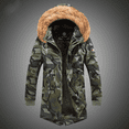 thumbnail image 2 of Chaqueta de camuflaje con capucha de invierno de terciopelo grueso abrigo a prueba de viento para hombre cálido para hombre de mediana a larga parka nueva para hombre, 2 of 5