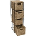 thumbnail image 3 of Trademark Innovations 23 in. Seagrass and Metal 4-Drawer Storage Chest or Side Table, 3 of 3