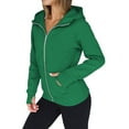 thumbnail image 3 of Womens Zip Up Hoodies Fleece Jackets Oversized Sweatshirts Fall Fashion Outfits Sweaters Winter Clothes Green M, 3 of 9