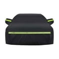 thumbnail image 2 of DYNWAVECA Car Cover Protector Driver Side Zipper Rain Snow Sun Protection Universal Windproof Buckles Waterproof Elastic Hem Protection Black, 2 of 9