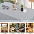 thumbnail image 5 of Zstar Table Cloths Rectangle 60 x 120 Inch Waterproof Tablecloth for 8 Foot Rectangle Tables Grey, 5 of 6