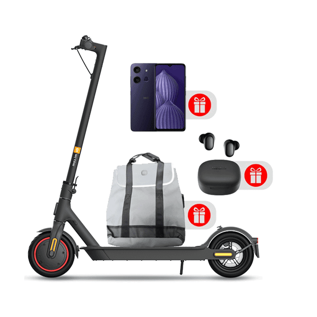 Scooter Eléctrico Xiaomi Mi Pro 2 Negro con Celular, Audífono y Mochila