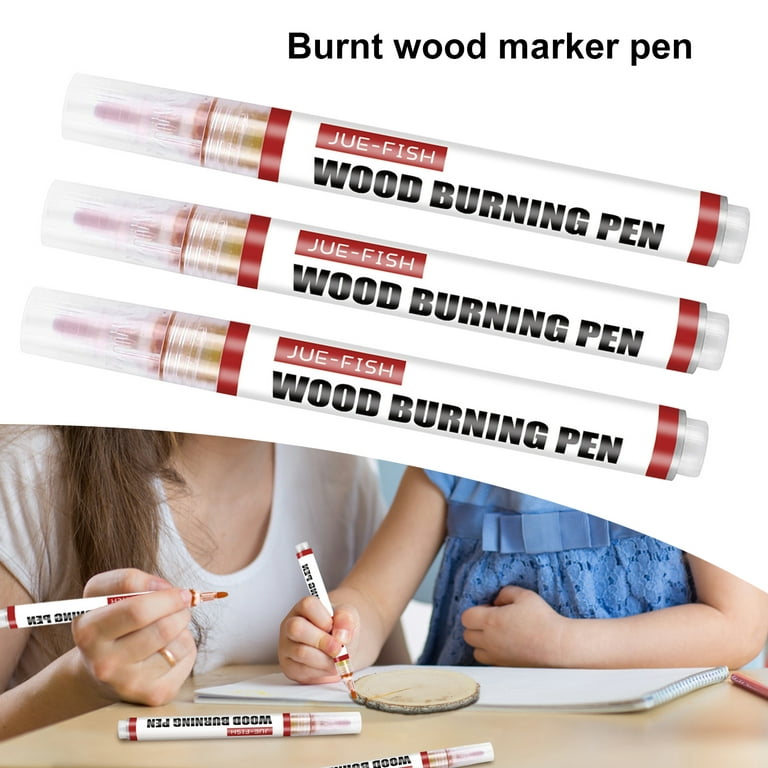 Wirlsweal 3Pcs/Set Wood Burning Marker Heat Activated Exquisite