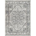 thumbnail image 2 of Well Woven Novriku Grey Blue Persian Floral Medallion Area Rug 8x10 (7'10" x 9'10"), 2 of 8