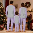 thumbnail image 4 of successthop Matching Couple Christmas Pajamas 2 Set Snowflakes Long Sleeve Crewneck Tops and Pant Set with Pockets, 4 of 7