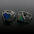 thumbnail image 2 of Naierhg Unisex Fashion Heart Shape Color Changeable Mood Jewelry Lovers Couple Ring A, 2 of 7