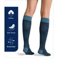 thumbnail image 2 of Jobst Style Soft Fit Knee High Socks - 30-40 mmHg Reg Argyle Grey X-Large, 2 of 7
