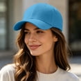 thumbnail image 6 of Plain Baseball Cap Adjustable Running and Outdoor Unisex Hat Sky Blue One Size, 6 of 7