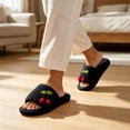 thumbnail image 2 of Wensltd Women Slide Slippers Soft Flat Sole Indoor Daily Slippers Wide Width For Bedroom Solid Color, 2 of 6