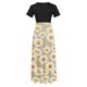 thumbnail image 5 of Puntoco Vestido De Manga Corta Con Cuello Redondo Y Falda Larga Estilo Resort Con Estampado Floral Para Mujer Negro L,Regalos Para Mujer Joven, 5 of 5
