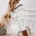 thumbnail image 6 of ThriftyPlait Fair Isle Crew Neck Sweater for Women Casual Long Sleeve Pullover Top Loose Fit Vintage Knitted Jumper Fall Winter Holiday Blouse, 6 of 7