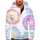 thumbnail image 1 of Sudadera para hombre Sudaderas de otoño Casual Sports Fitness Pullover Capucha Half-Zip Gradient Tie-Dye Print Odeerbi ODB-5, 1 of 5