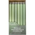 thumbnail image 3 of Hyoola 10" Rustic Soft Green Dripless Dinner Candles Unscented Paraffin Wax with Cotton Wicks, 12-Pack, 3 of 9