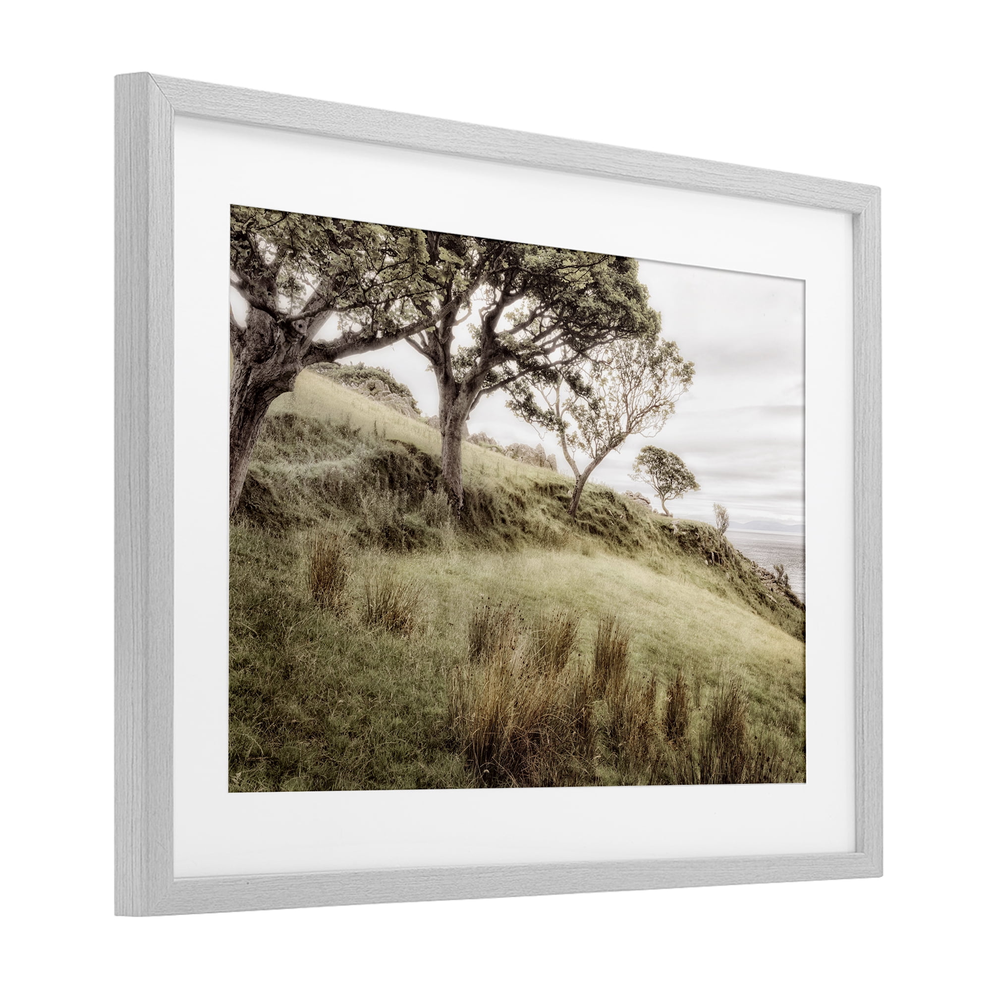 Stupell Industries Irish Hillside Landscape Gray Framed Print Under Glass, design by Andy Amos